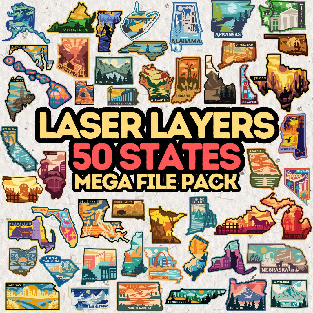 50 States Laser Layers Mega File Pack!