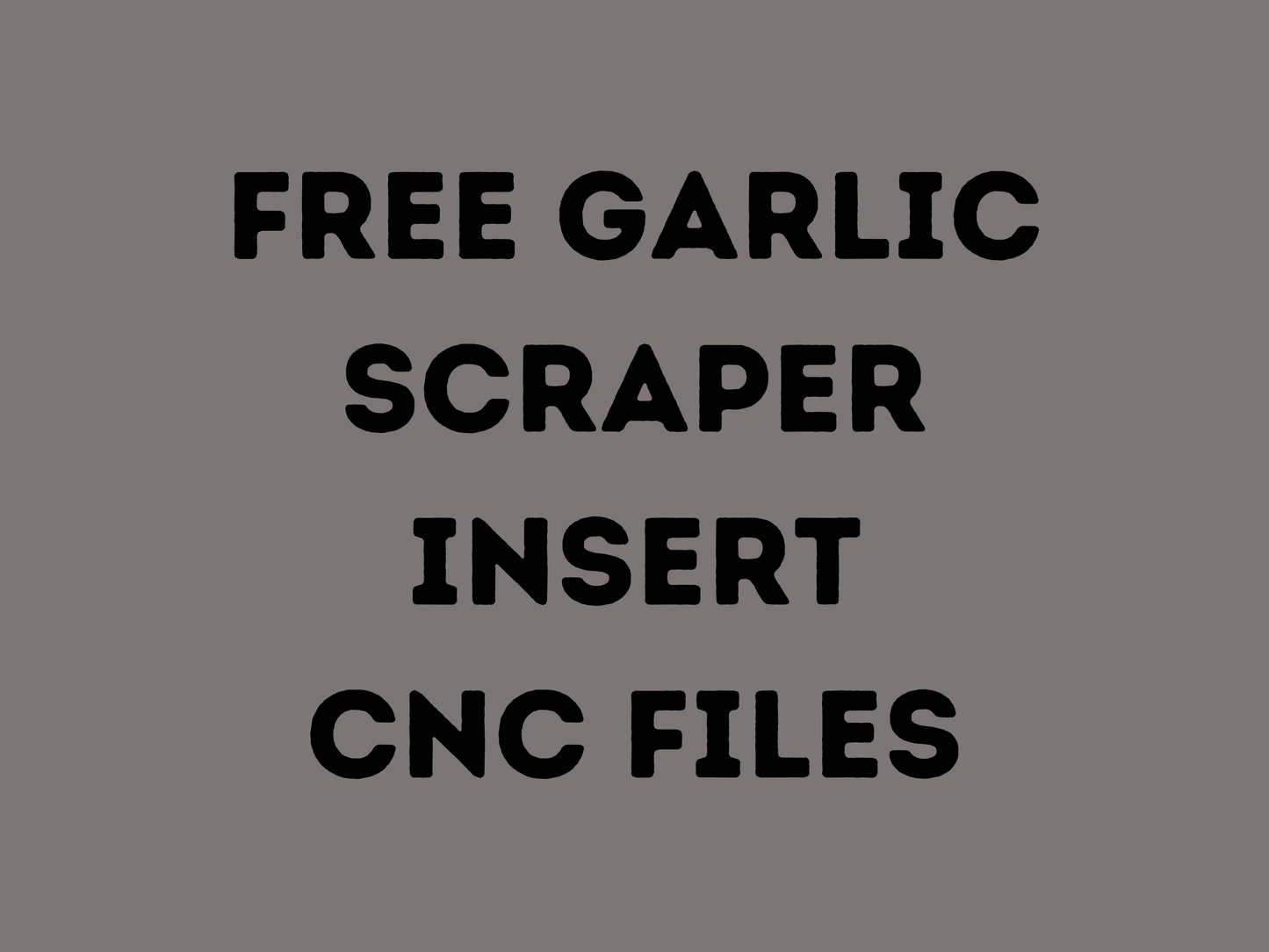 Garlic Scraper Insert (Free)